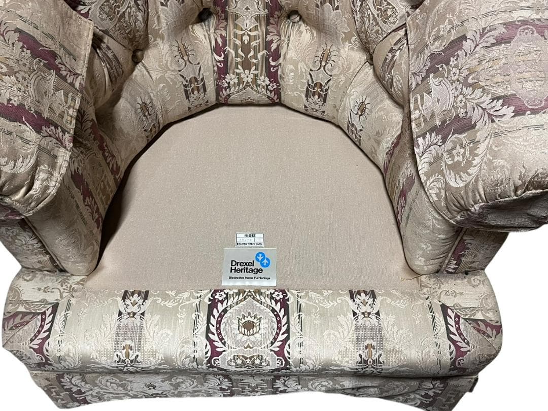 ②◇DREXEL ドレクセルヘリテイジ アップホルスタリー 1人掛けソファ