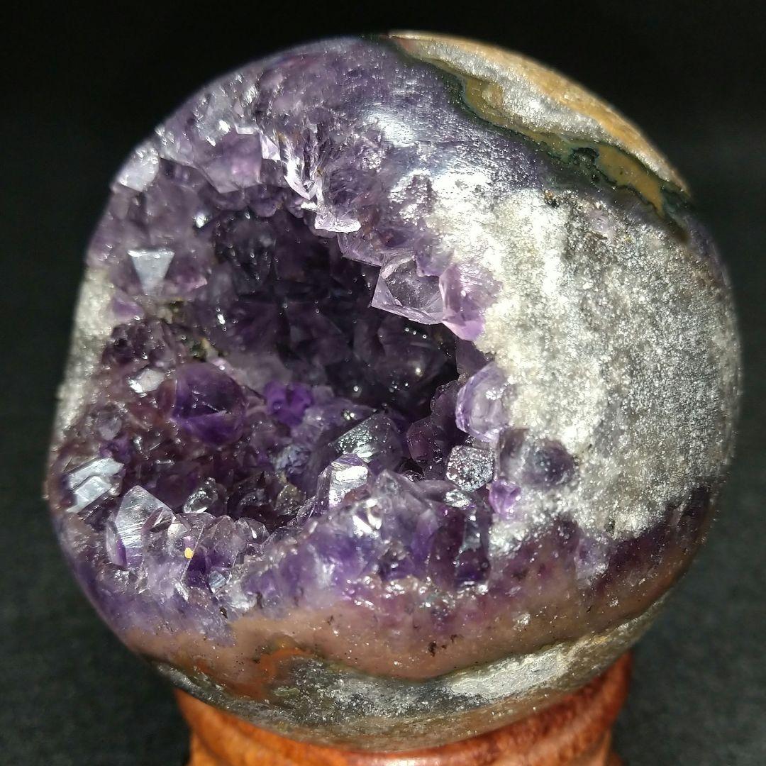 値下げ 復-⑩【希少 アメジスト 笑口】61.9㍉玉 214㌘