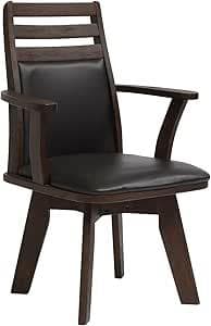 TM DC CB 1脚　回転式ダイニングチェア　アームチェア　ブラウン＊ブラック