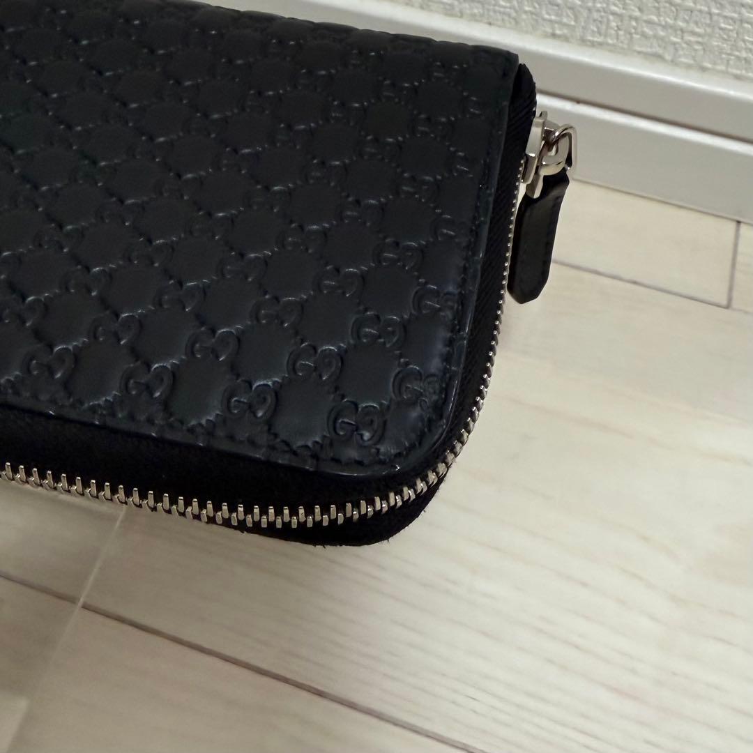 未使用級✨ グッチ GG ラウンドファスナー レザー ブラック 長財布