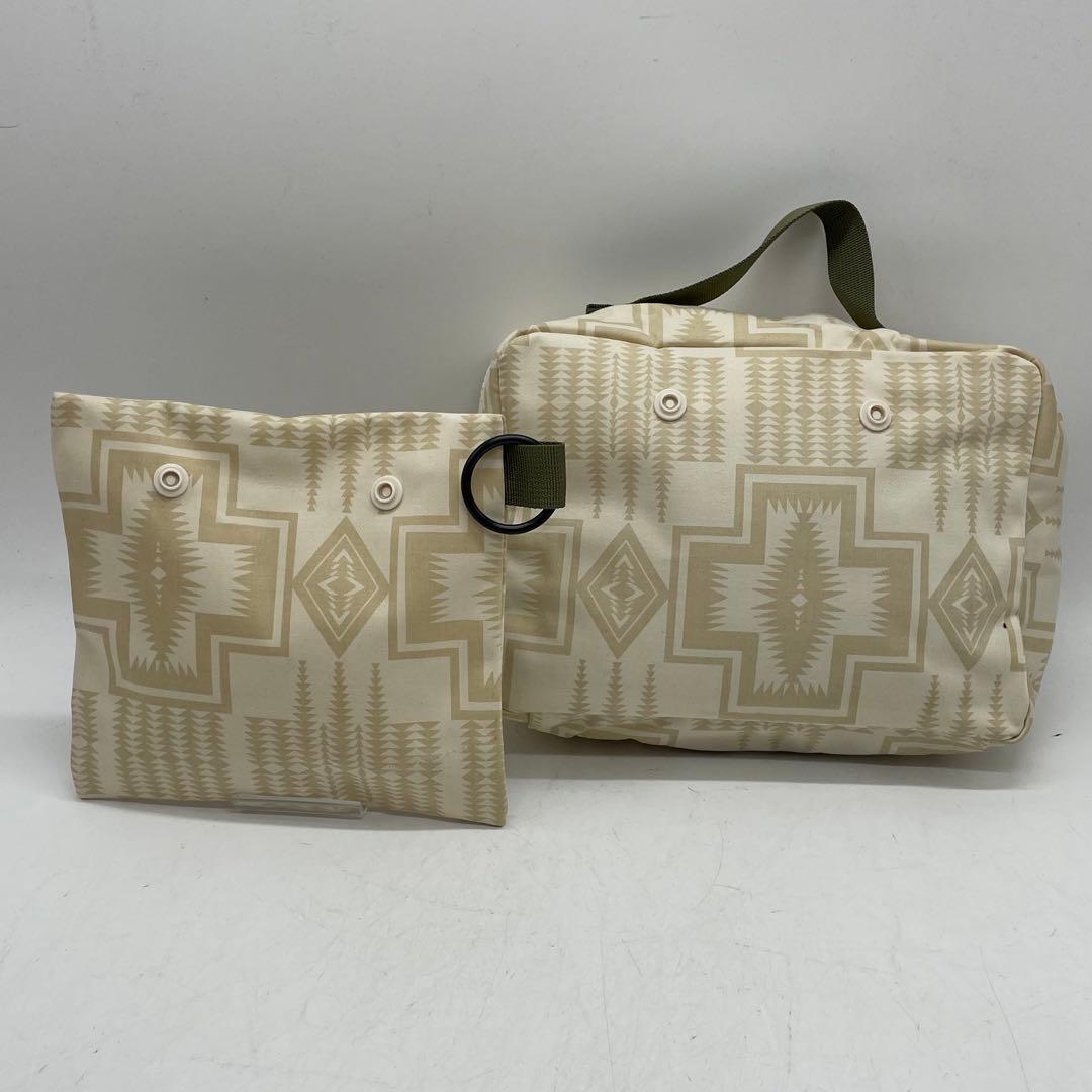 BN3470ペンデルトン　マザーズトート オフホワイト ポーチ2個 タグ付き