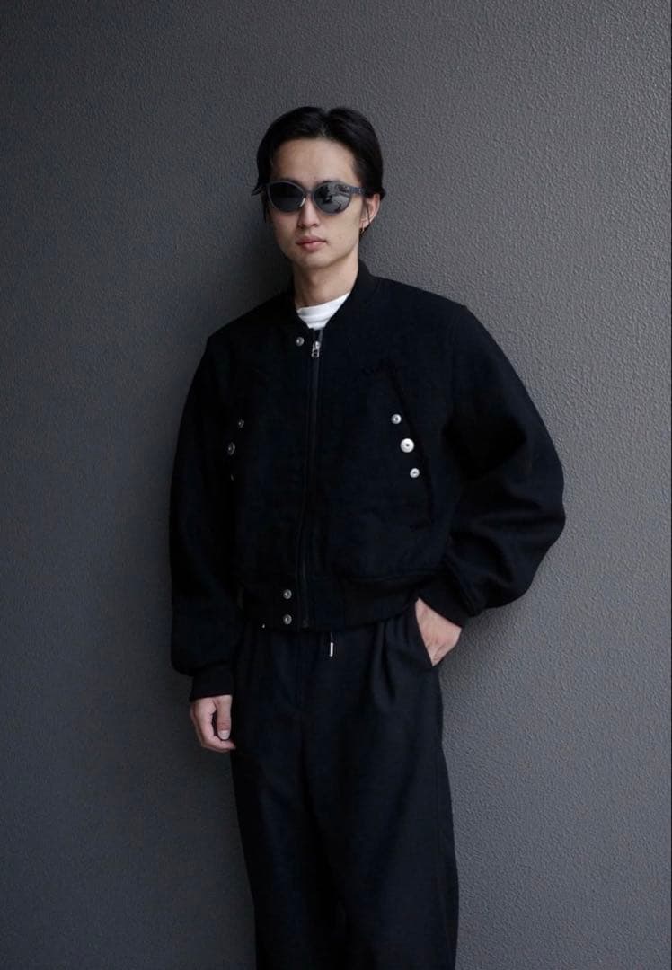 ジャケット・アウター Omar Afridi DOBBY BOMBER BLOUSON
