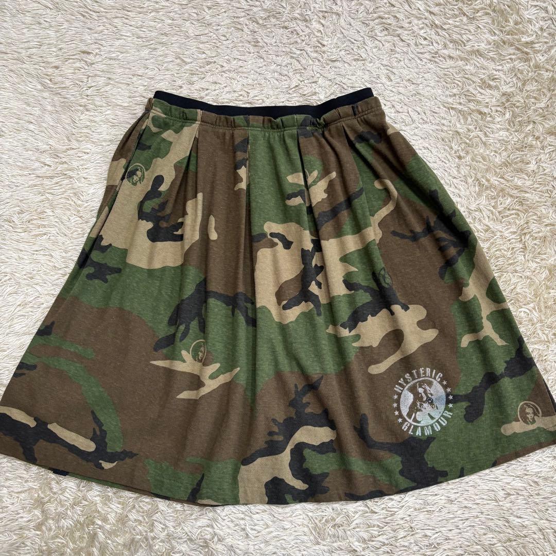 レア美品　ヒステリックグラマー　ヒスガール　迷彩　スカート　カモフラ　フリー