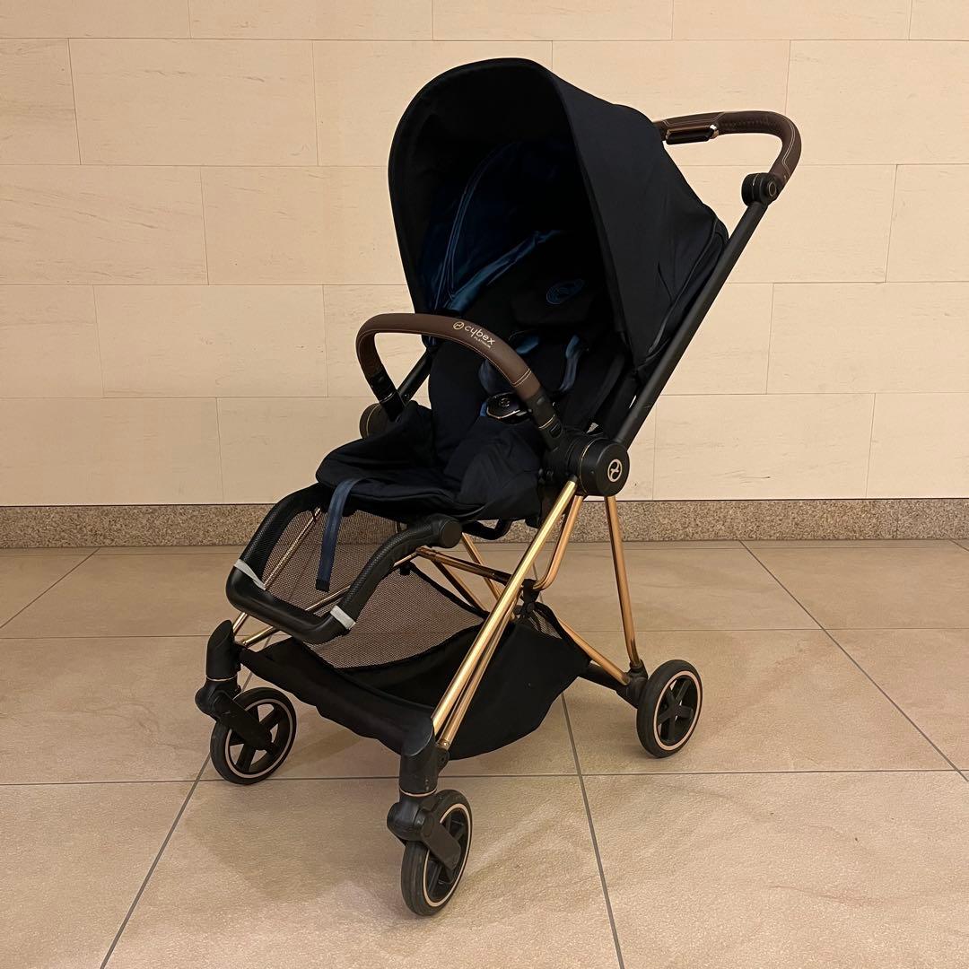 cybex MIOS ミオス ベビーカー ネイビー　ピンクゴールドフレーム