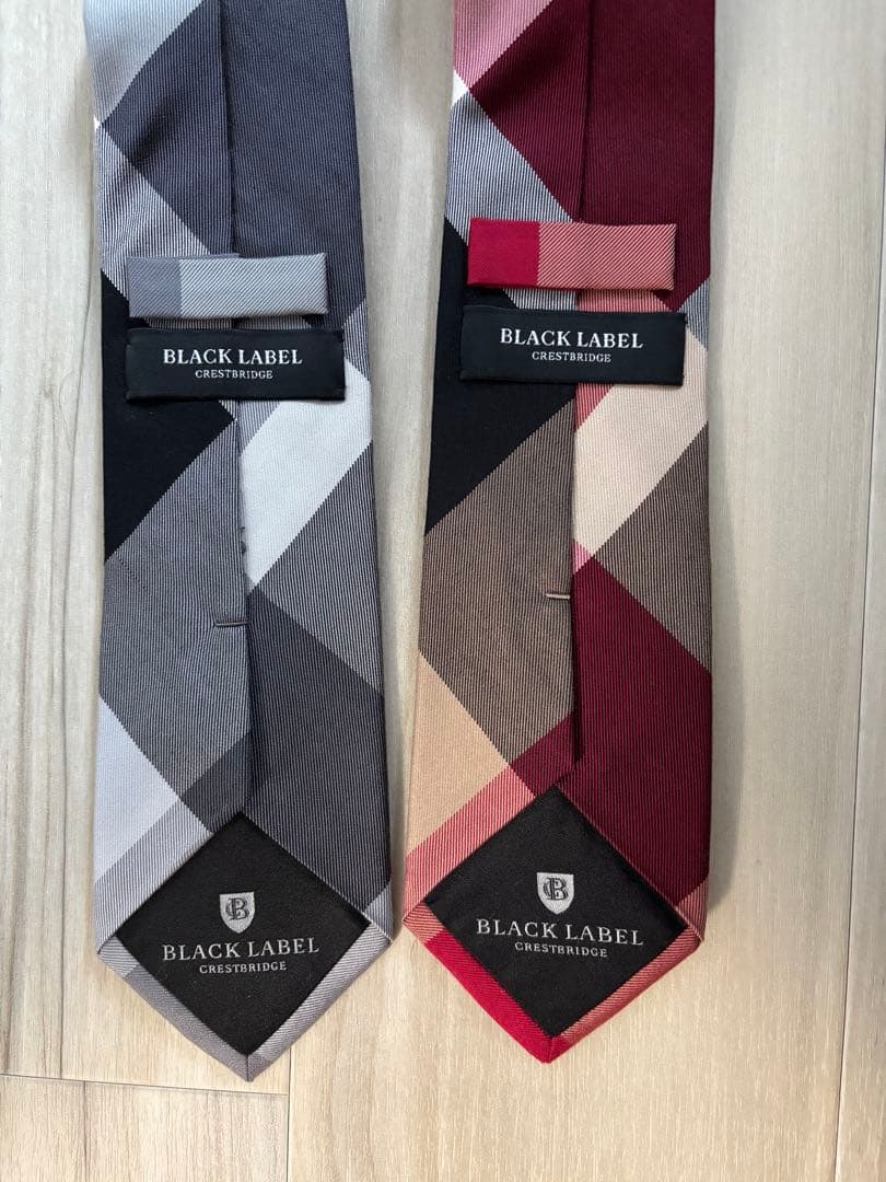 BLACK LABEL チェック柄ネクタイ2本セット