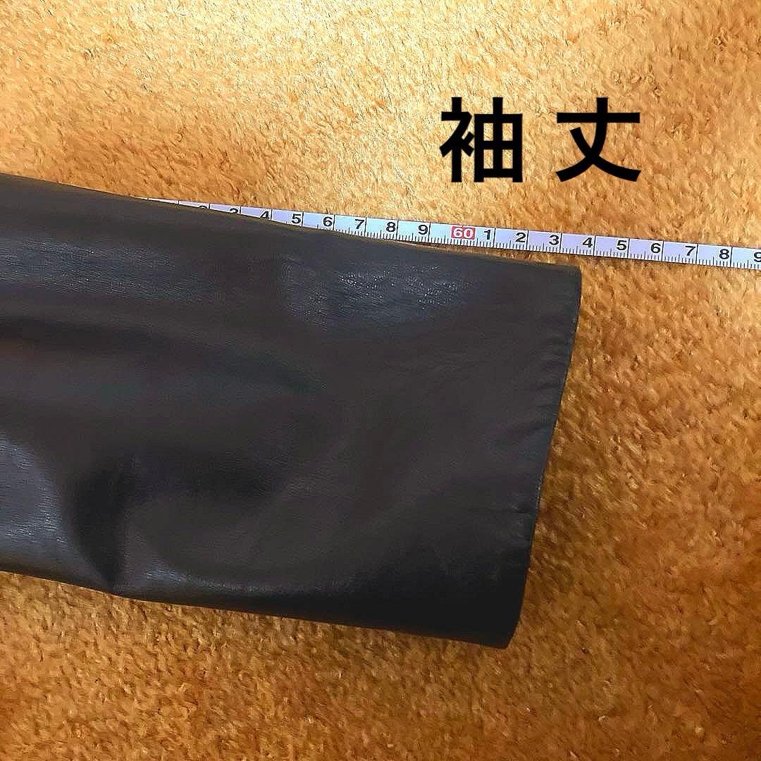 美品フェラガモFerragamo ノーカラーレザージャケット黒 裏地シルク