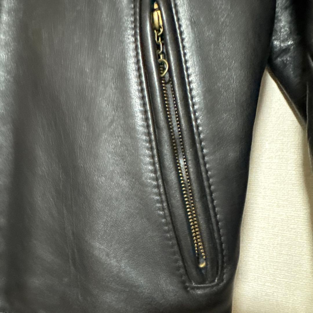 美品✨schott ヴィンテージ シングルライダース 牛革　38 黒 ライナー