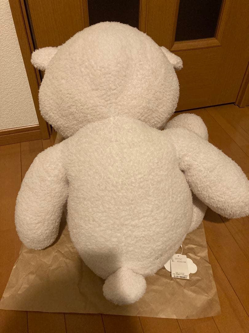 ジェラートピケ　抱き枕　ベア　ホワイト　白