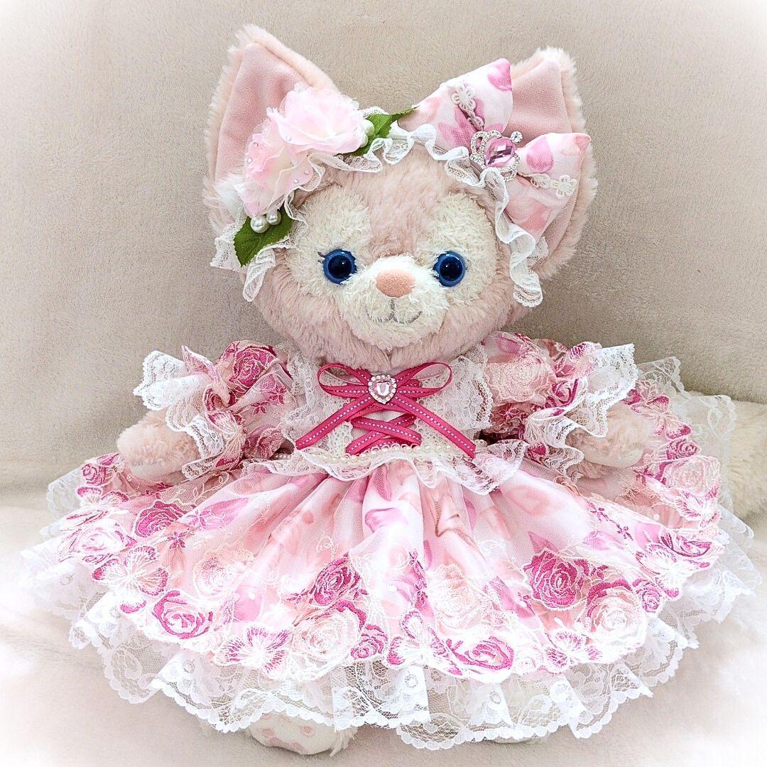 リーナベルコスチューム　Sサイズ用　1458 蝶々と薔薇のピンク色のコスチューム