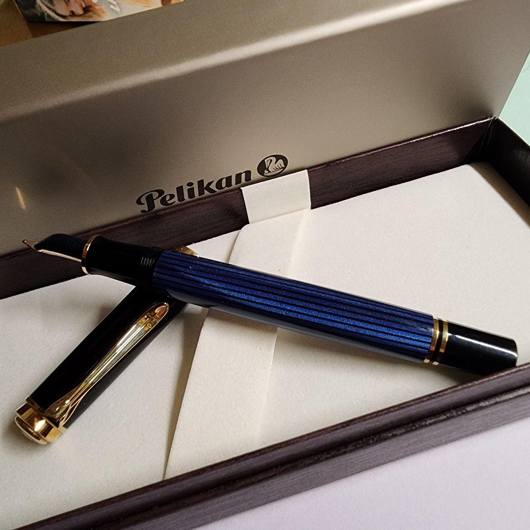 ペリカン スーベレーン M400 青縞【極美品、中字、万年筆】