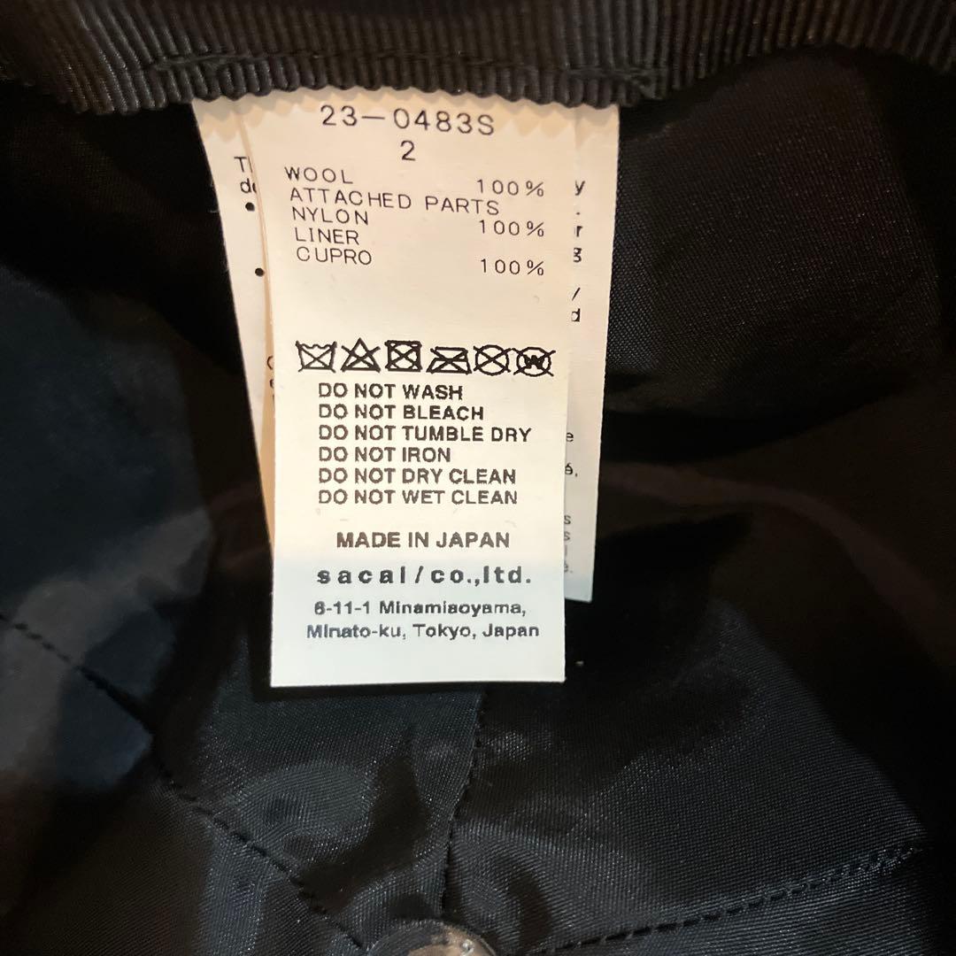 sacai スーティング ドローストリング キャップ