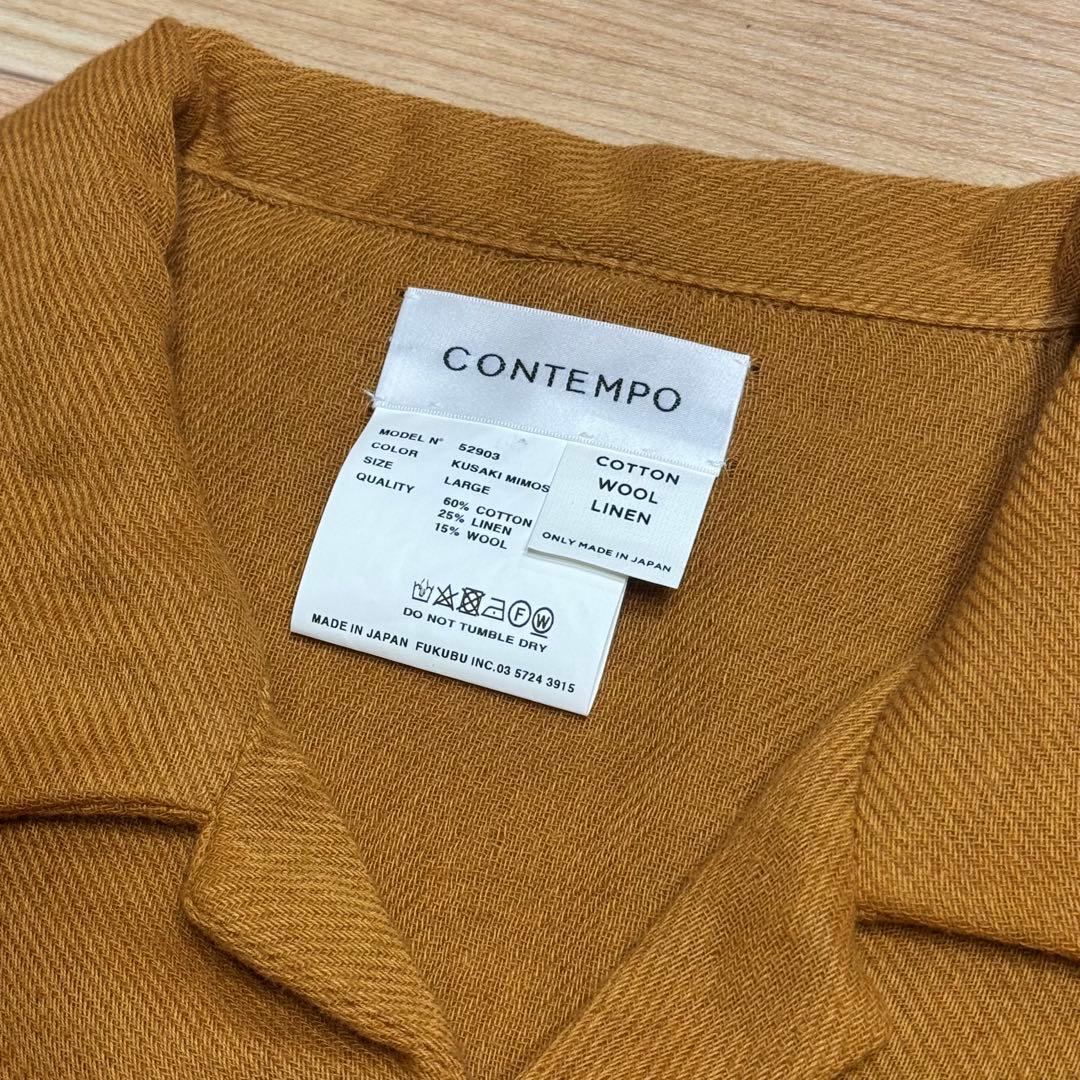 YAECA CONTEMPO ヤエカ ウール混オープンカラーシャツ 未使用