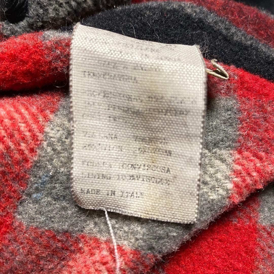 イタリア製 Boston レザー フライトジャケット 黒 襟ムートン 裏チェック