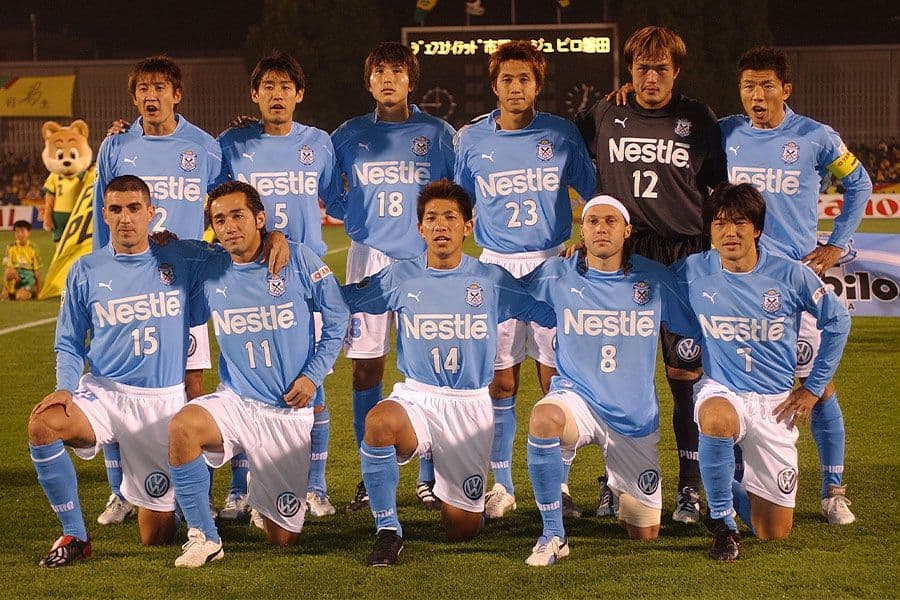 2003年ジュビロ磐田 選手実使用長袖ホーム直筆サインユニフォーム 中山 名波浩