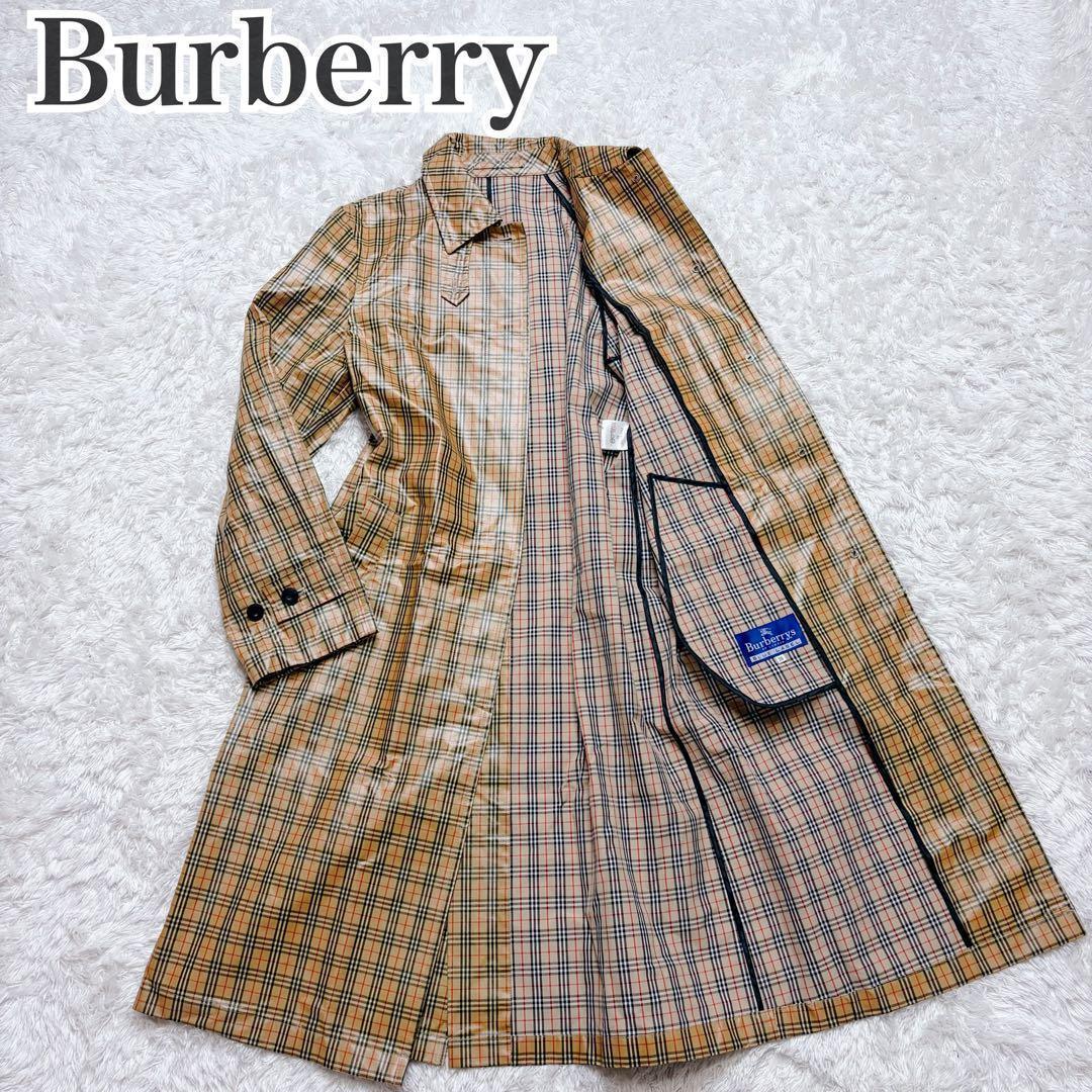 超希少　極美品　バーバリー ステンカラーコート　レインコート　ノバチェック　総柄