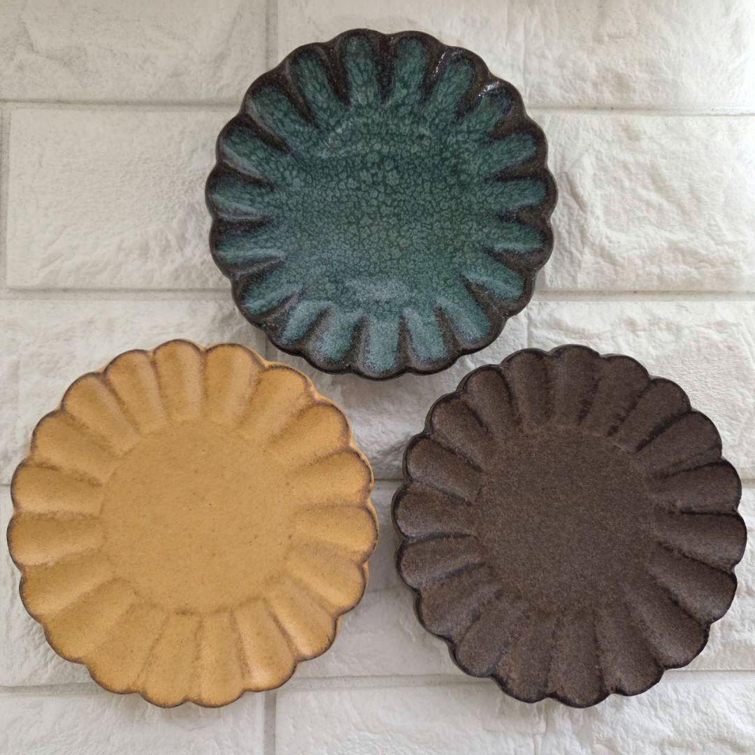 小澤基晴＊輪花＊4寸＊12cm＊小皿＊3枚セット【未使用】