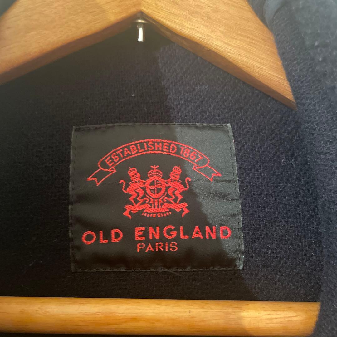 希少　OLD ENGLAND ネイビー ダッフルコート　ヘリンボーン