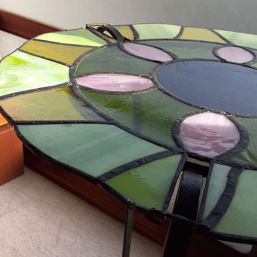 ステンドグラスのサイドテーブル