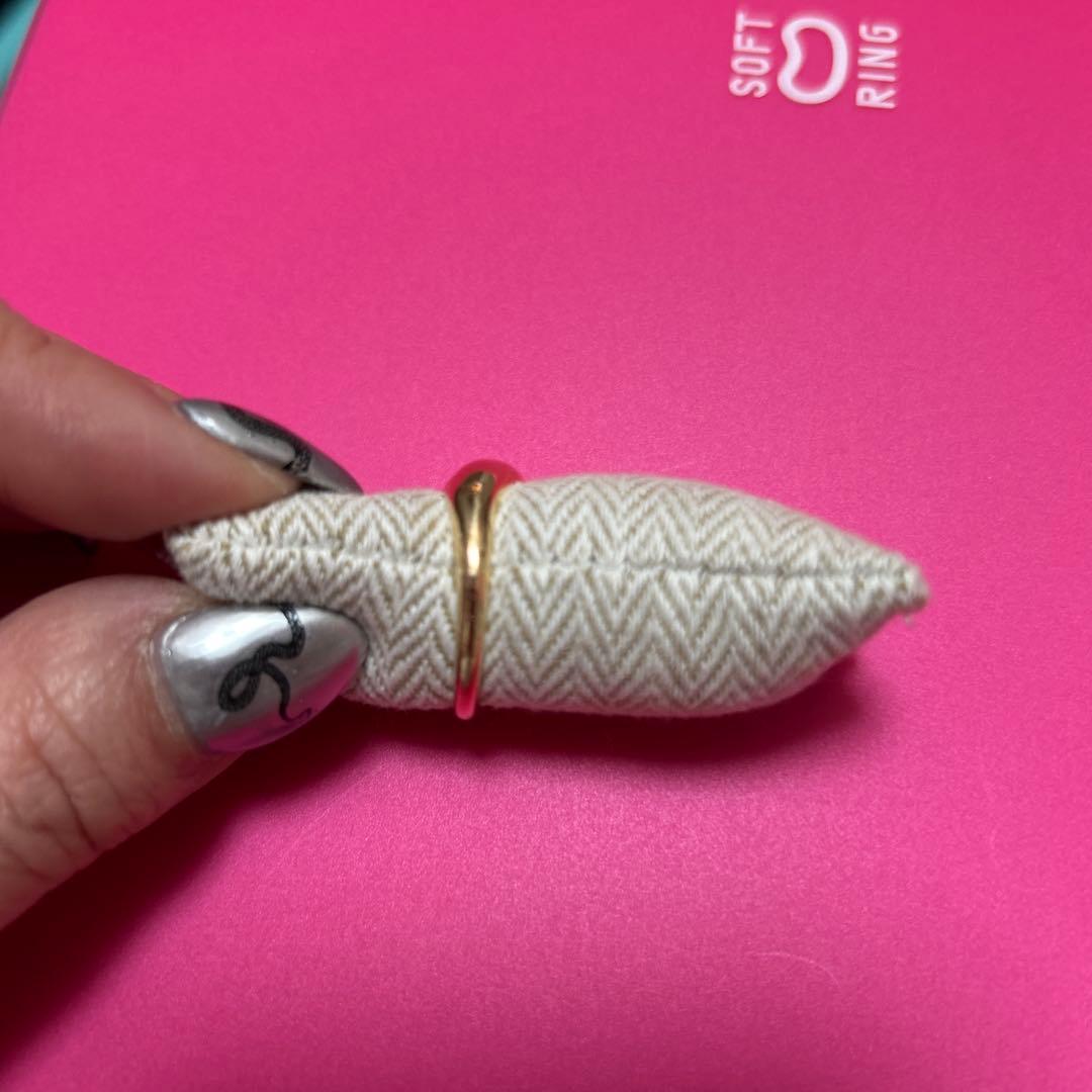 きなこ　猫モチーフリング ゴールド ベージュ