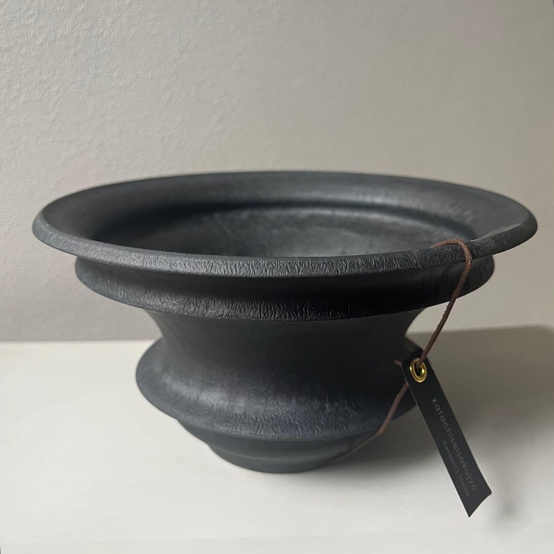 【未使用】カタチ製作所　レザーブラック　ドリッパー Low L