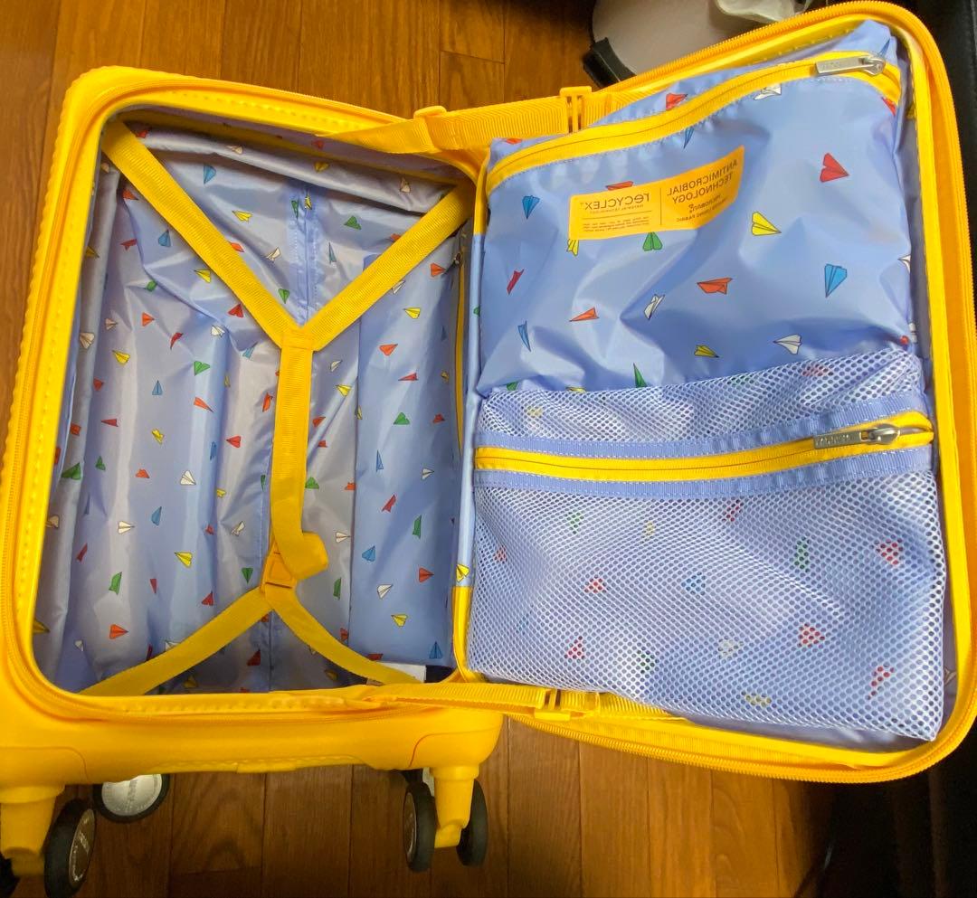 。アメリカンツーリスター　 キャリーケース　イエロー（約47×35×25）