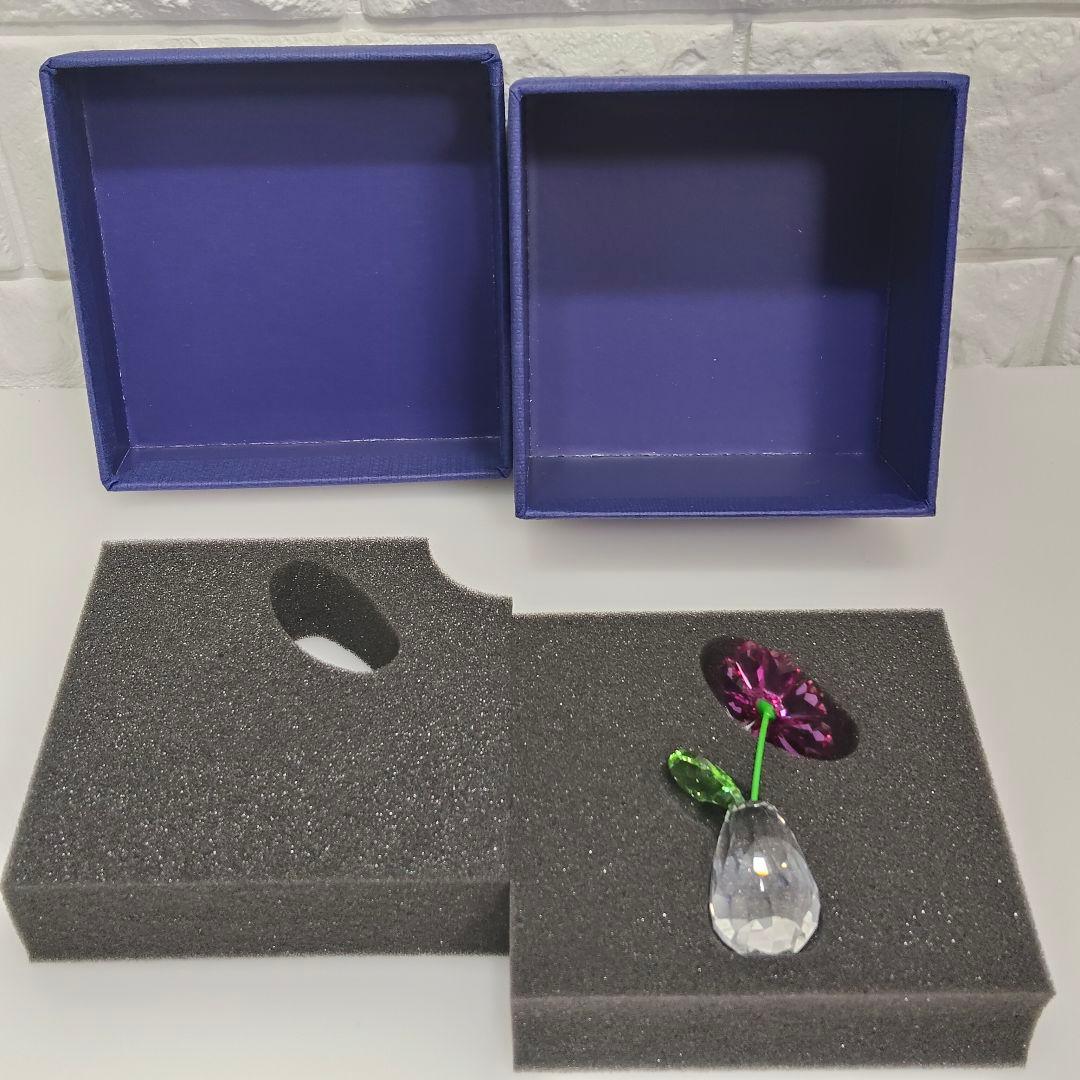 【美品】スワロフスキー 置物 フラワードリーム ガーベラ クリスタル 箱付 花