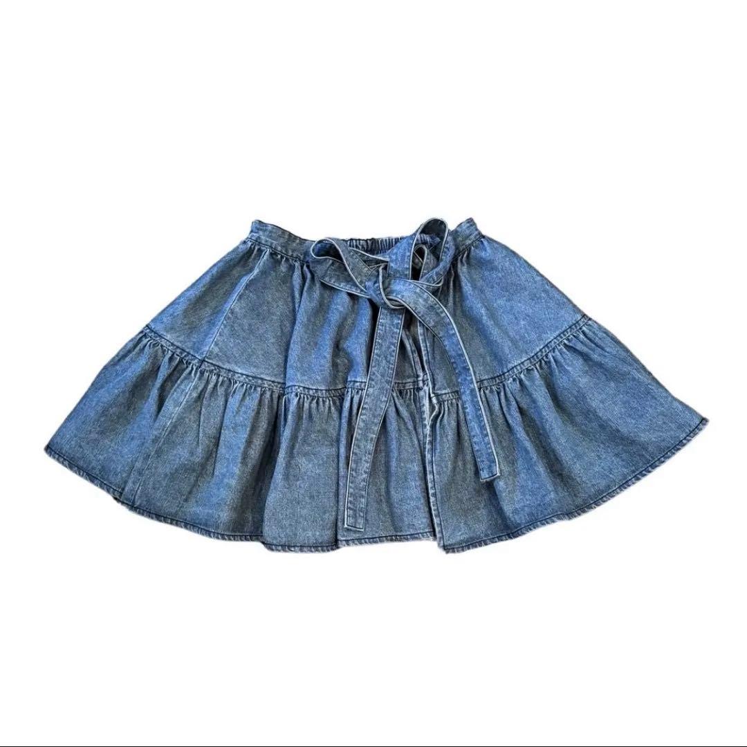 年越セール 美品 papier Denimenfantwrapped skirt