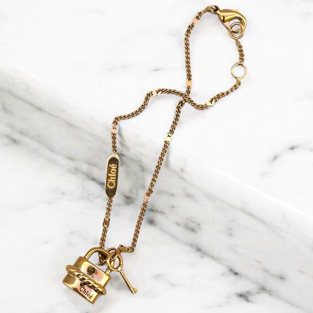 未使用に近い クロエ パディントン ブレスレット カデナ パドロック 南京錠
