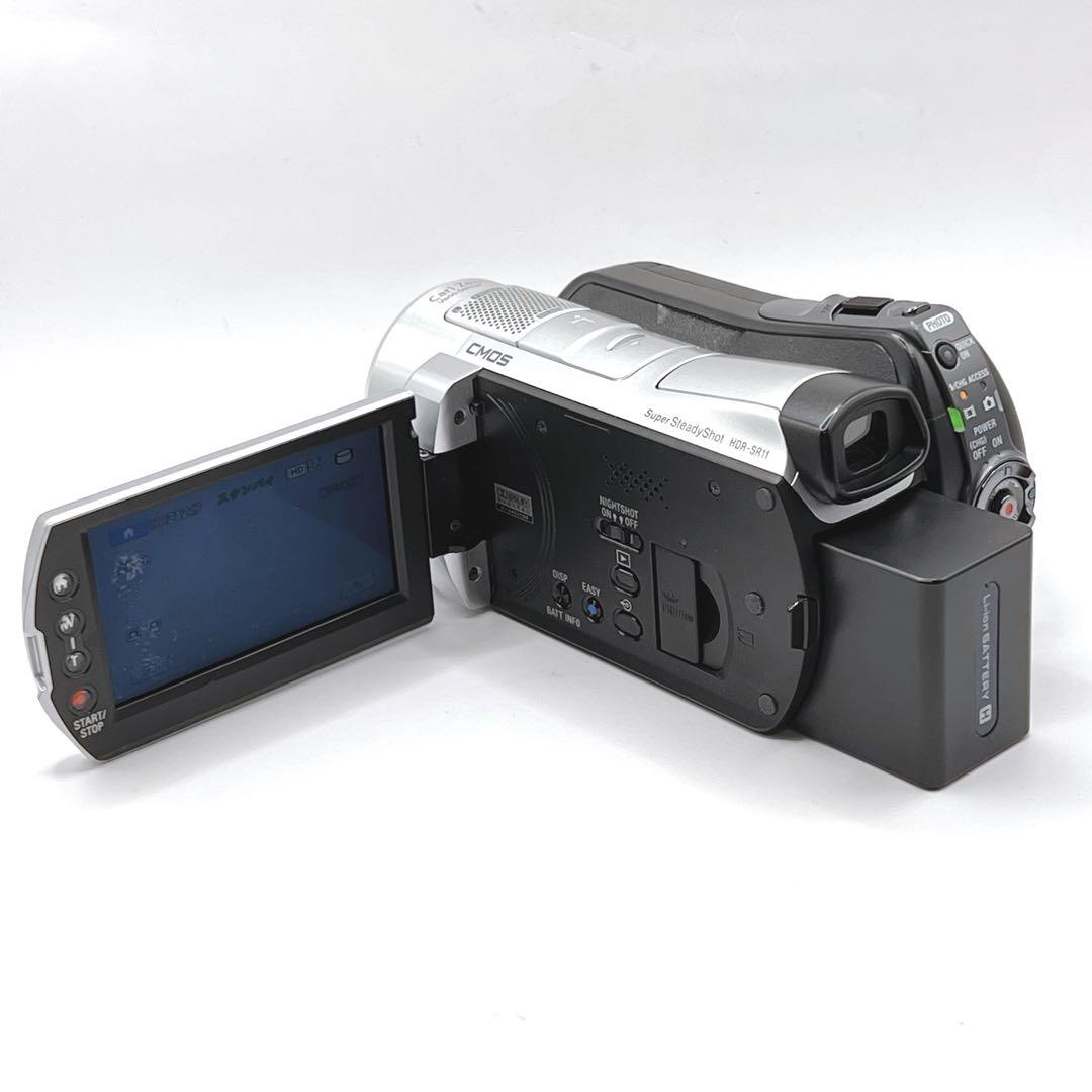 【未使用品級】 SONY HDR-SR11 ビデオカメラ バッテリー3個付き