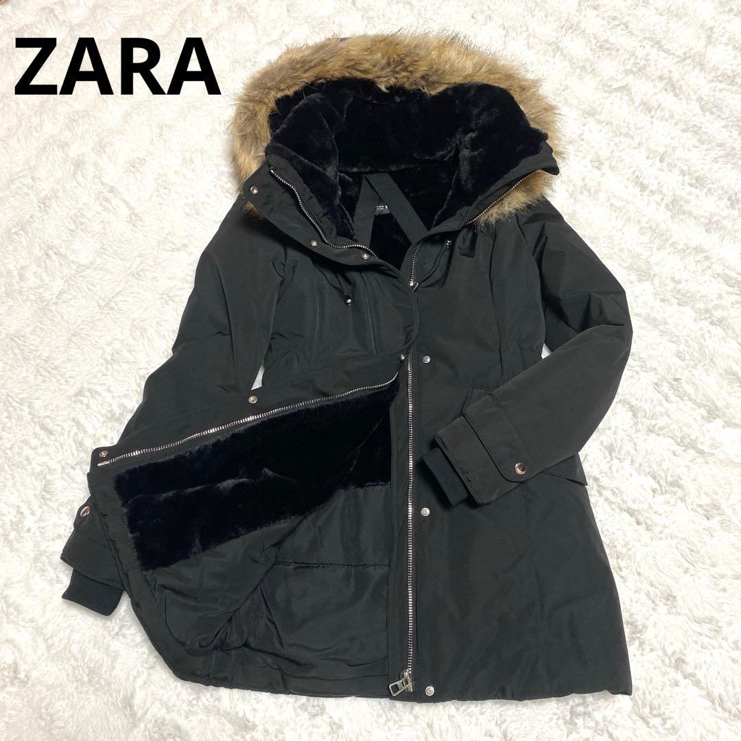 ZARA ザラ　ウィンターパーカー　ファー　ブラック　XS