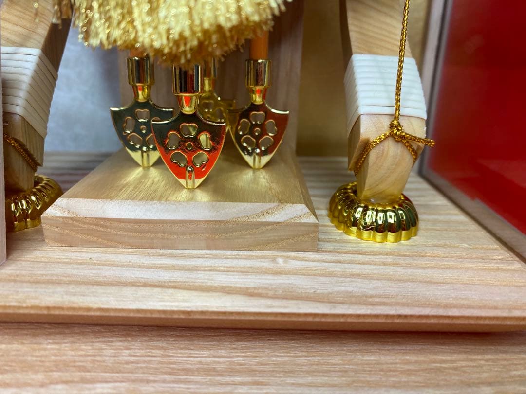 平安豊久　破魔弓　白木　アクリルケース・間口約２４×奥行約２０×高さ約３５㎝