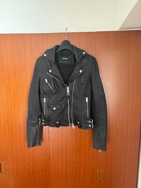 DIESEL バックスタッズ レザーライダースジャケット 定価11万6600円