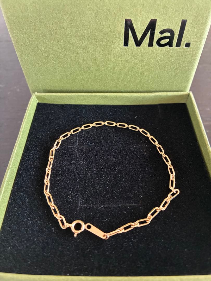 Mal. k18クリップチェーンブレスレット　18cm