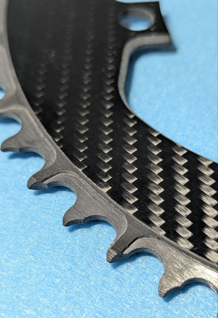 union jack カーボンチェーンリング 3K柄 54T pcd130