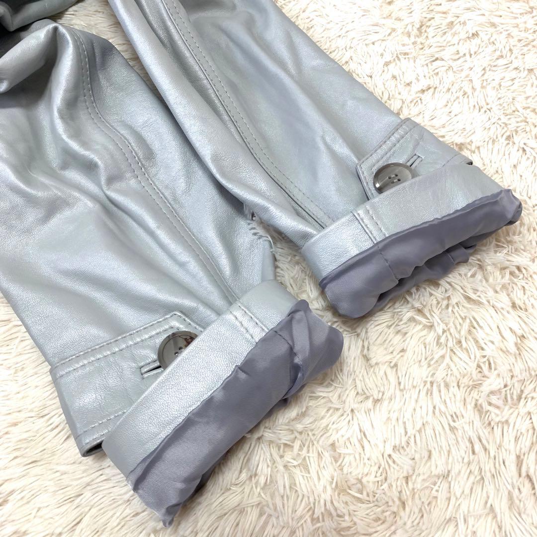 FERRARA ITALY ✨希少 良品✨ レザー トレンチコート グレー