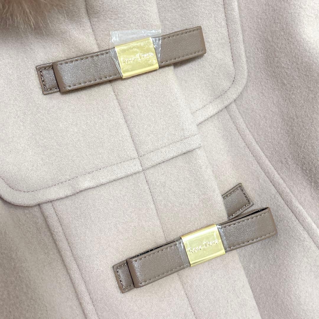 【Rose Tiara】フォックスファー付きリボン金具コート（42）【未着用品】