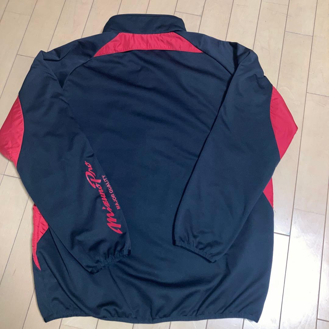 ミズノプロ　ジャージ上下セット ブラック/レッド　サイズO