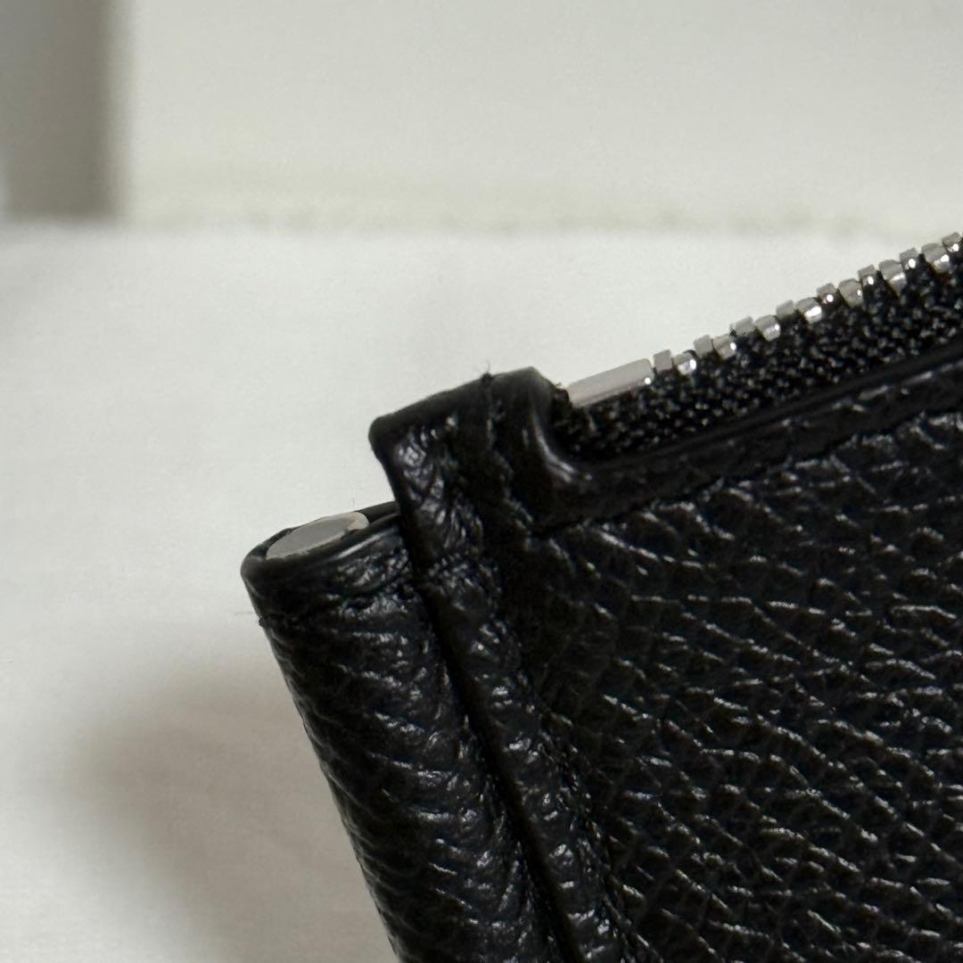 ⭐️未使用⭐️　メゾンマルジェラ　マネークリップ　小銭入れ付き　レザー　黒