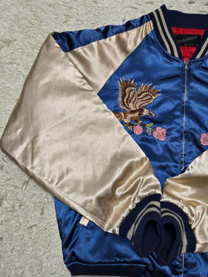 星姫 ホシヒメ スカジャン フリー ブルー×ゴールド 日本製　横須賀