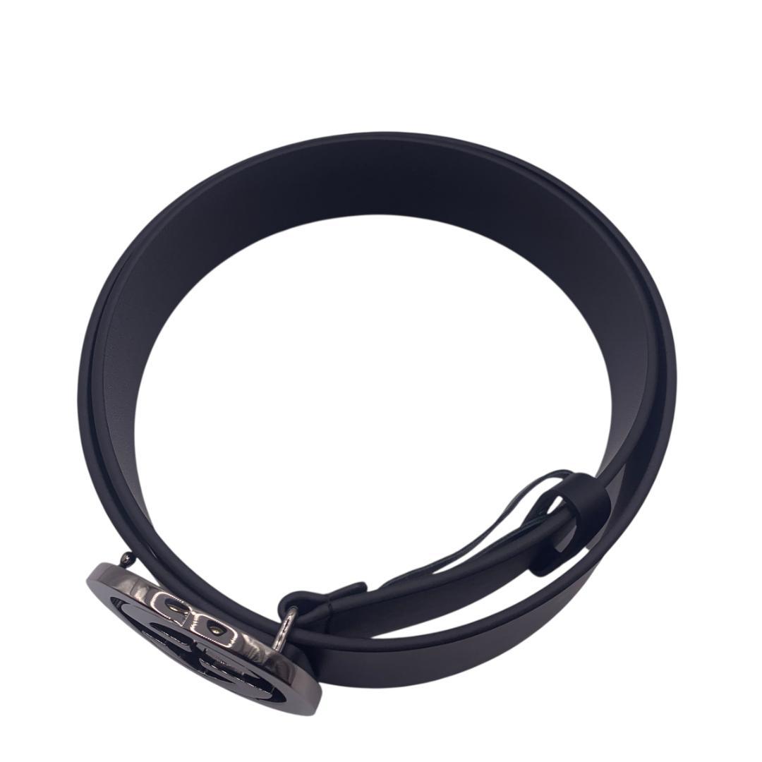 美品★gucci グッチ　ベルト　92-102cm （バックル　暗めシルバー）