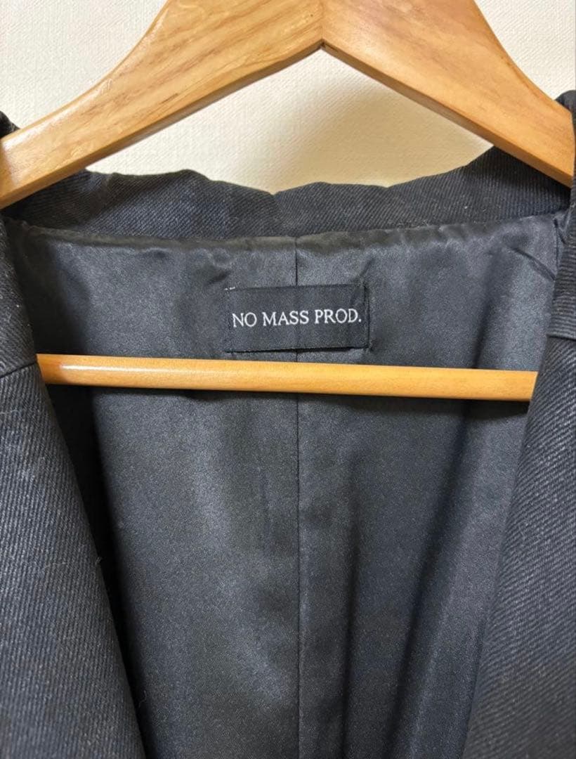no mass prod ワックスコーティングデニム ロングコート