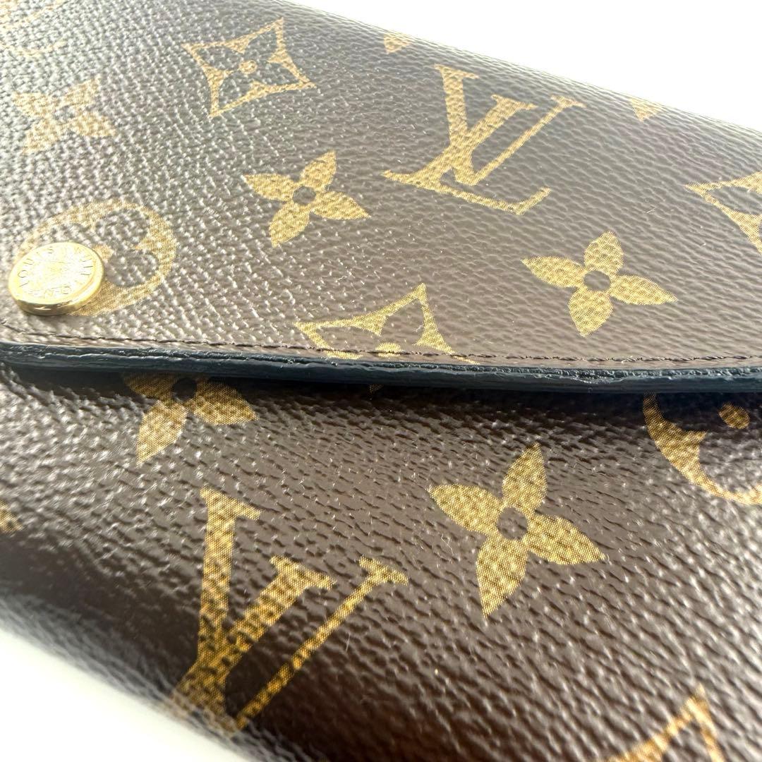 新型ポルトフォイユサラ ルイヴィトン モノグラム フューシャ 二つ折り長財布