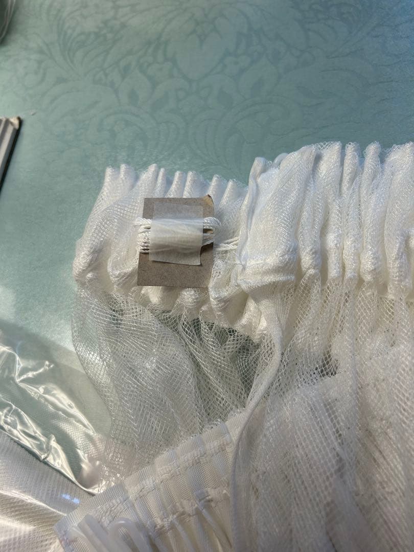 IKEA LILlレースカーテン　テープに付け替え済みカーテンレール即使用OK