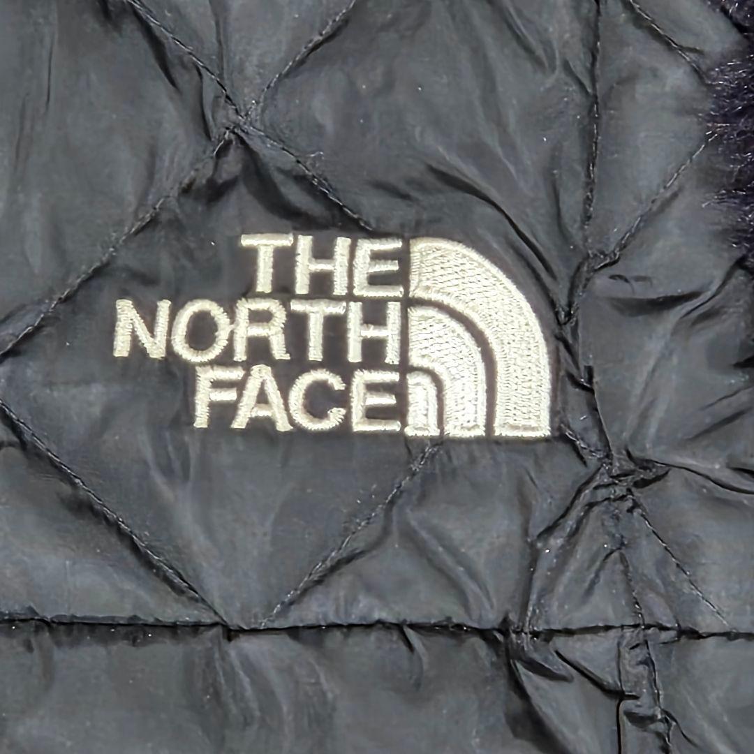 希少デザイン☆ノースフェイス ファーダウンベスト キルティングベスト 黒 L
