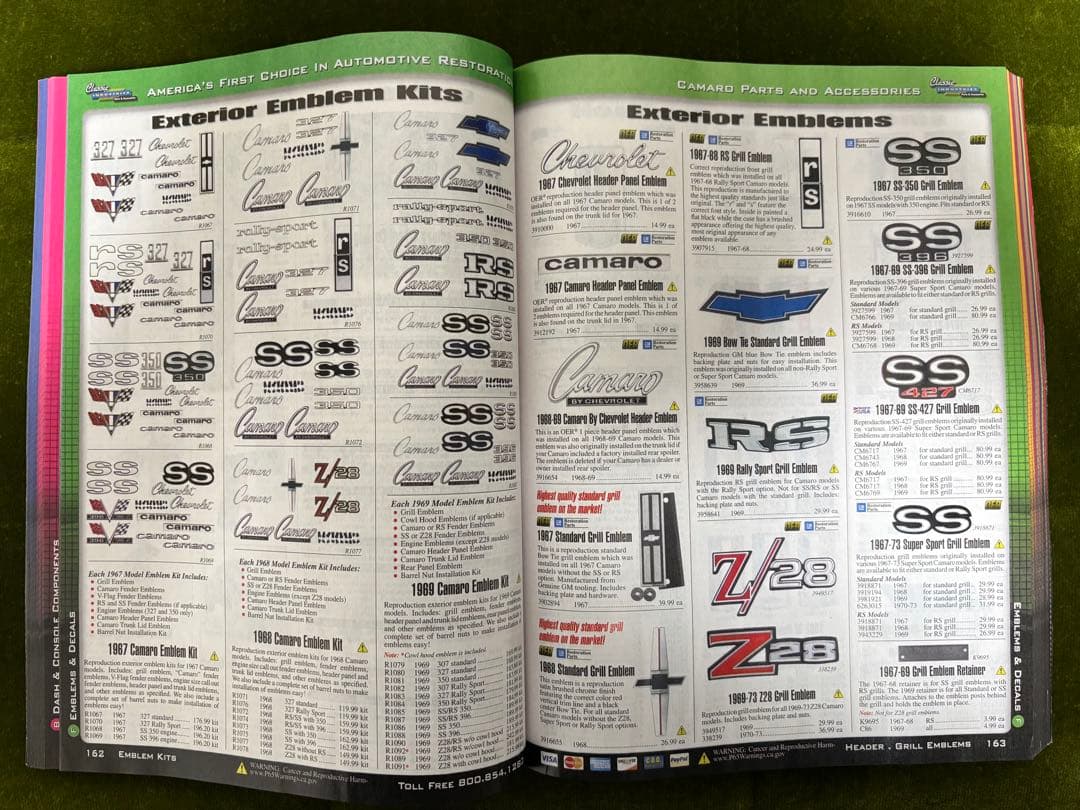 シボレー カマロ 1967-2002年 カタログ ベビカマ サメカマ z28