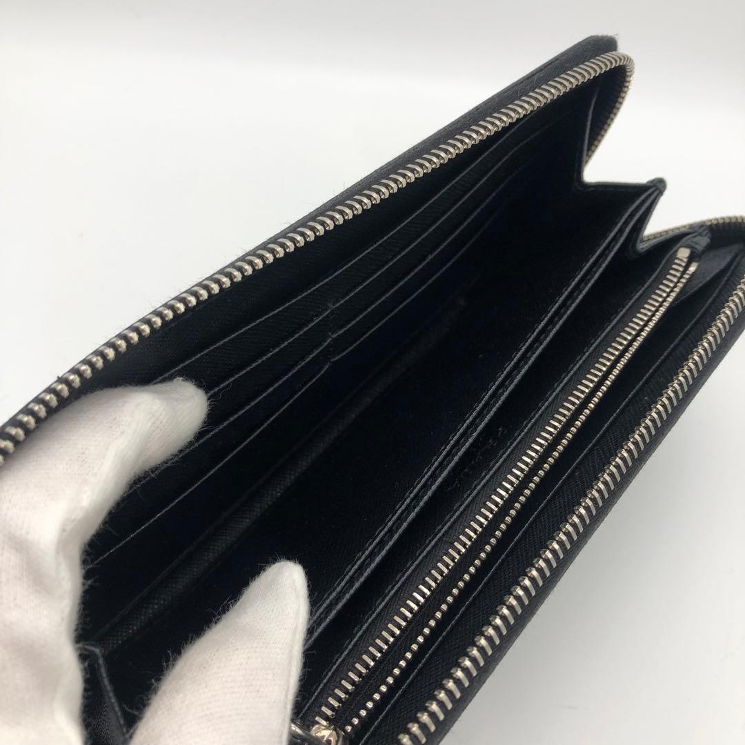 極美品✨プラダ　 サフィアーノレザー　長財布 ラウンドファスナー