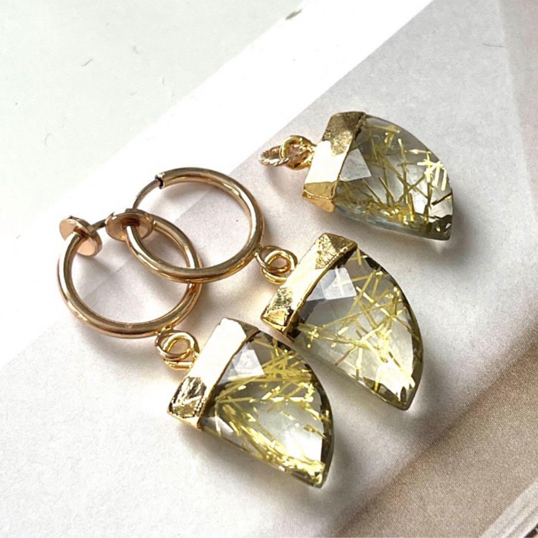 ビーゲンキ☺︎ 1点作品☺︎ ミスティックブルークォーツピアス