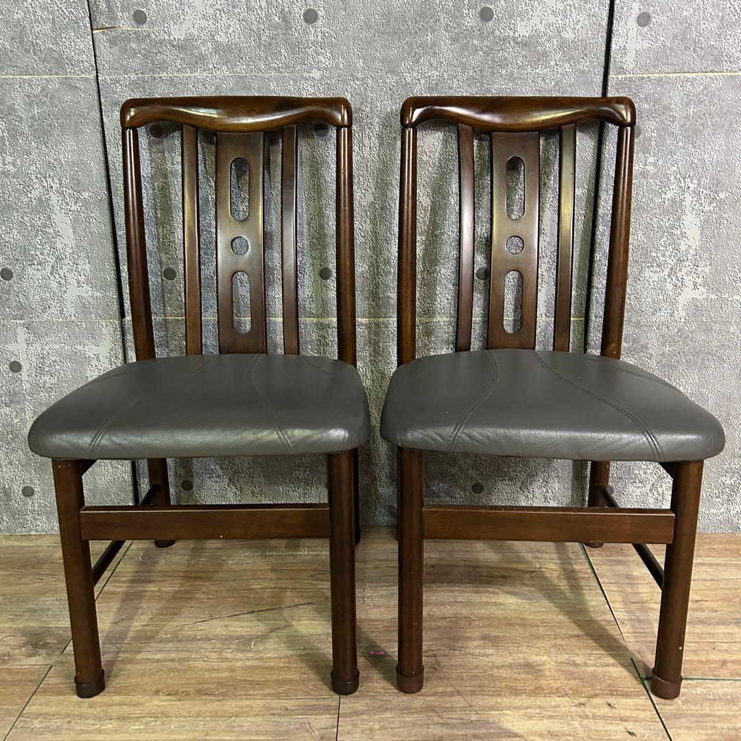 ꧁SEF家具꧂ダイニングテーブル&レザーチェア4脚セット