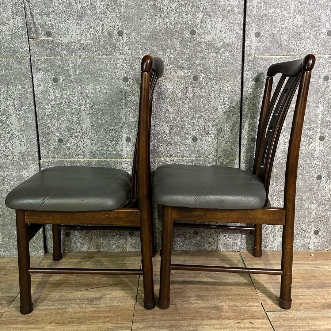 ꧁SEF家具꧂ダイニングテーブル&レザーチェア4脚セット