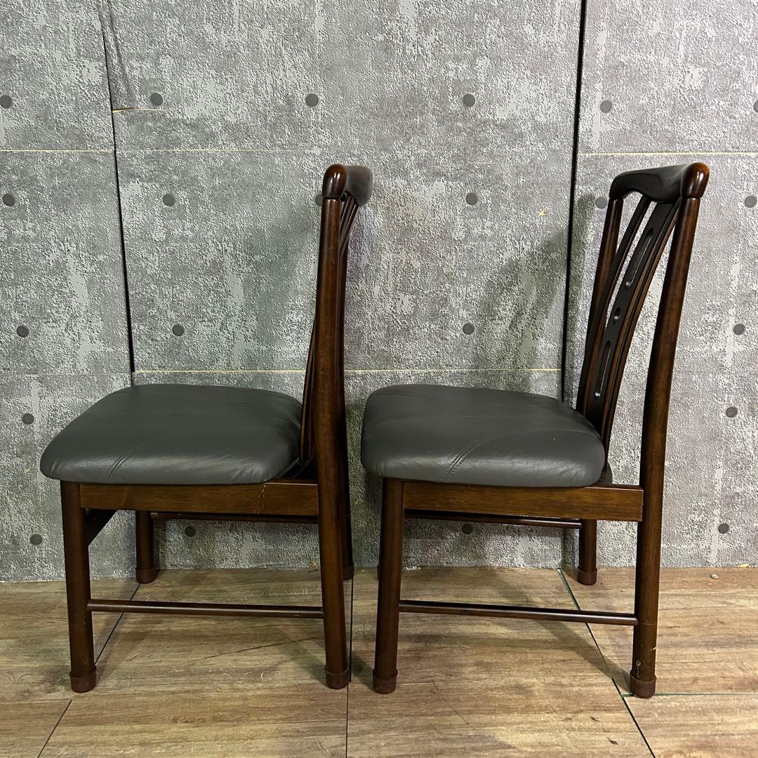 ꧁SEF家具꧂ダイニングテーブル&レザーチェア4脚セット